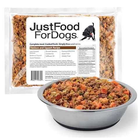 Justfoodfordogs Daily Diets Frozen Dog Food Venison And Squash 72 Oz