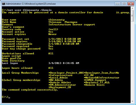 Details And Examples Net User Domain User Info From The Command Line