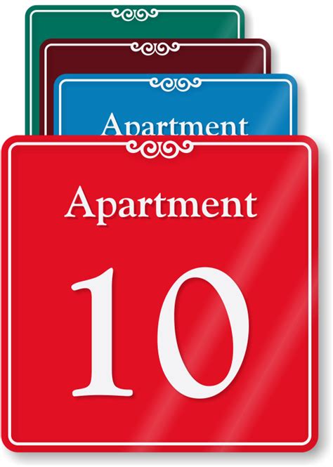 Apartment Number Signs Apartment Letter Signs