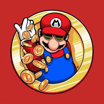 Mario Teepublic Coin Coins Nintendo Bros Bae