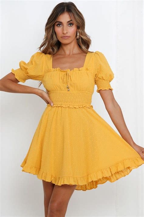 Yellow Summer Mini Dresses Summer Mini Dresses In Yellow Mini