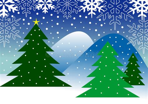 Christmas Snow Scene Stock Vector Illustration Of Christmas 25289818