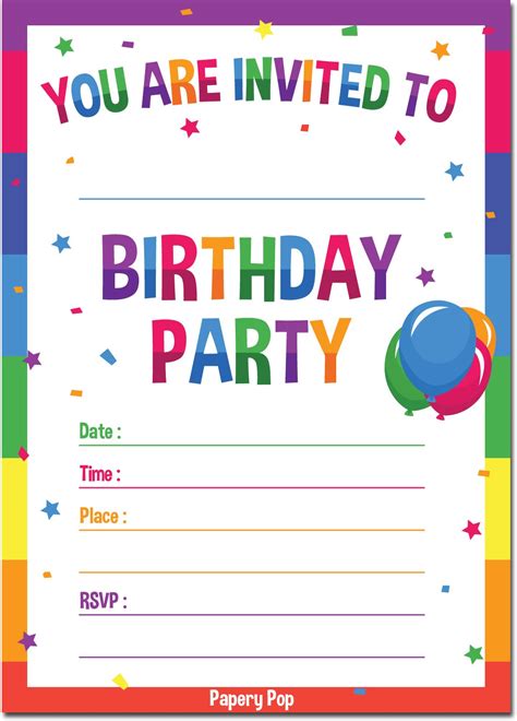 Birthday Invitation With Photo Free Printable