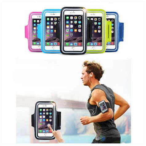 Waterproof Sports Running Arm Band Leather Case Armband Key Holder Fit