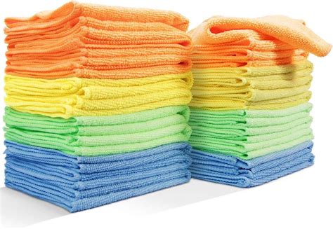 Masthome 4 Colors Clean Rags 24 Pack 16 X 122 Inch Highly Absorbent
