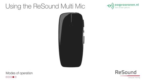 Het Gebruiken Van De Resound Multi Mic Oogvoororennl Youtube