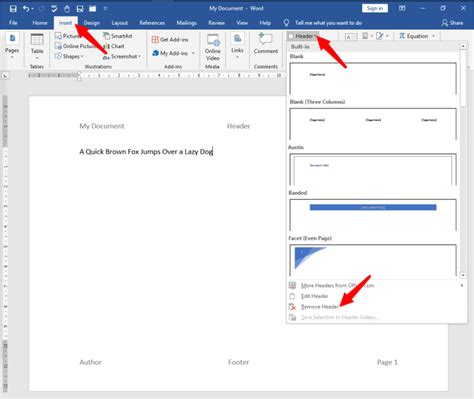 How To Delete Header And Footer In Word Officebeginner