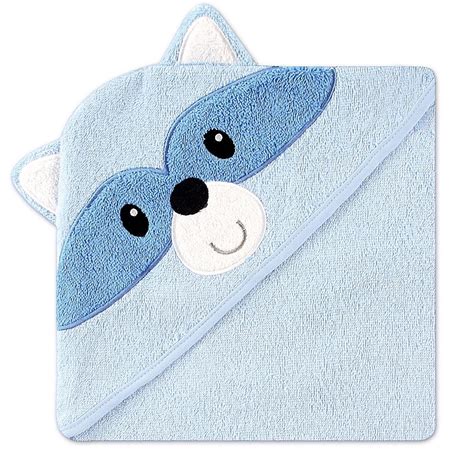 Baby Vision Luvable Friends Raccoon Embroidery Hooded Towel Blue Keep