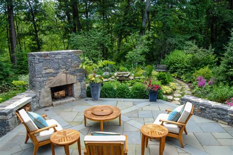 Woodland Retreat Rustic Patio Boston By A Blade Of Grass