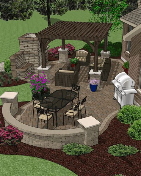 Patio And Hardscape Accessory Plans Hardscape Backyard Small Backyard