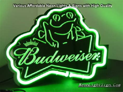Budweiser Frog 3d Beer Bar Neon Light Sign Beer Bar Neon Signs