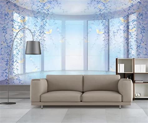 Custom 3d Photo Wallpaper Mural Living Room Sofa Tv Backdrop Wallpaper Purple Dream Vine