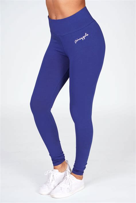 Buy Navy Wide Band Leggings From The Pineapple Online Store
