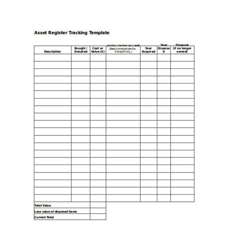 8 Asset Tracking Templates Free Sample Example Format Download