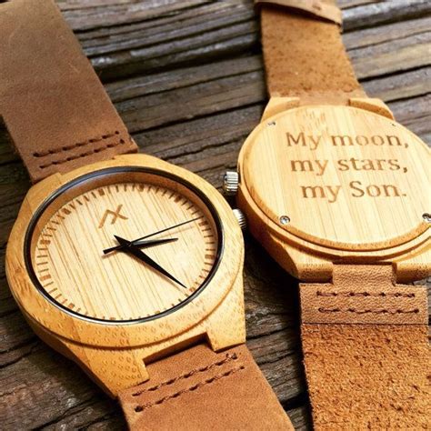 Wooden Watch Engraved Engraved Bamboo Engraved Wood Cool Watches