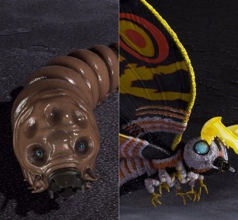 Shmonsterarts Godzilla Vs Mothra Adult And Larva Special Color Figure