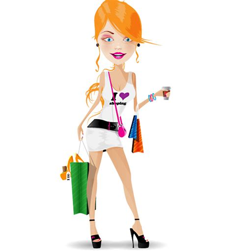 See if yours is included on this list of the top 50 cartoon you don't have to be a kid to love cartoon characters, although childhood is when many of us first. Attractive Shopping Girl Vector Character - Vector Characters