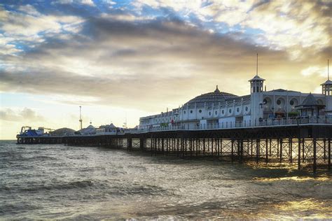 Beautiful Winter Sunset Landscape Of Brighton Pier On The South