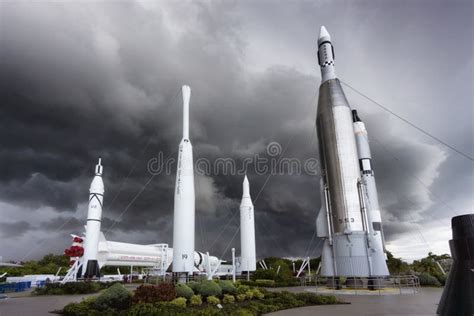 Cape Canaveral Kennedy Space Center Rocket Garden Before The Storm