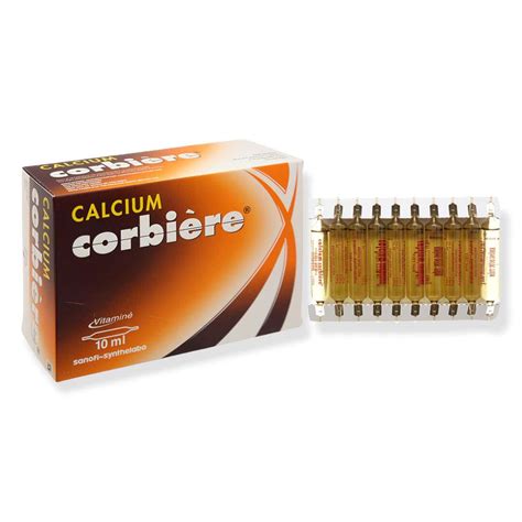 Thuốc Bổ Sung Canxi Calcium Corbiere 10ml Hộp 3 Vỉ X 10 ống Sanofi