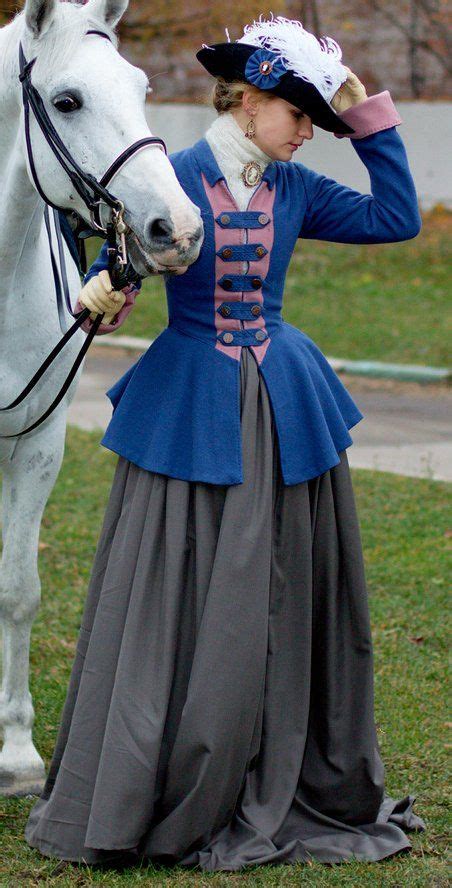 Georgian Era Riding Habit Historical Dresses 18th Century Clothing 18th Century Fashion