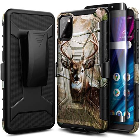 Nagebee Case For Alcatel Tcl A3x A600dl With Tempered Glass Screen Protector Full Coverage