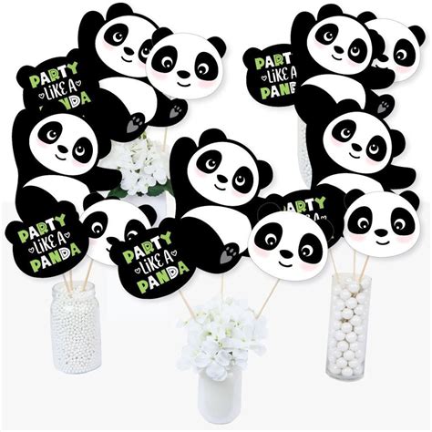 Party Like A Panda Bear Centerpiece Sticks Panda Baby Etsy
