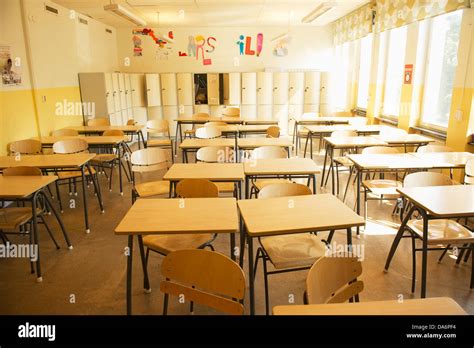 View Of Empty Classroom Stock Photo Alamy