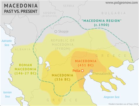 map of ancient macedonia compared with today s political geography now