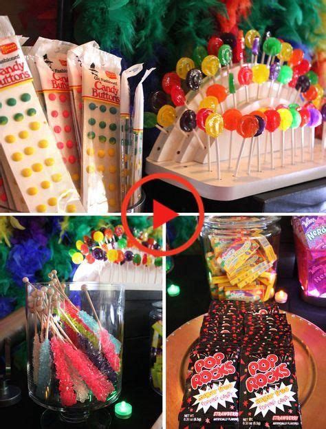 80s Themed Candy Bar Real Party 80s Birthday Parties Candy Bar