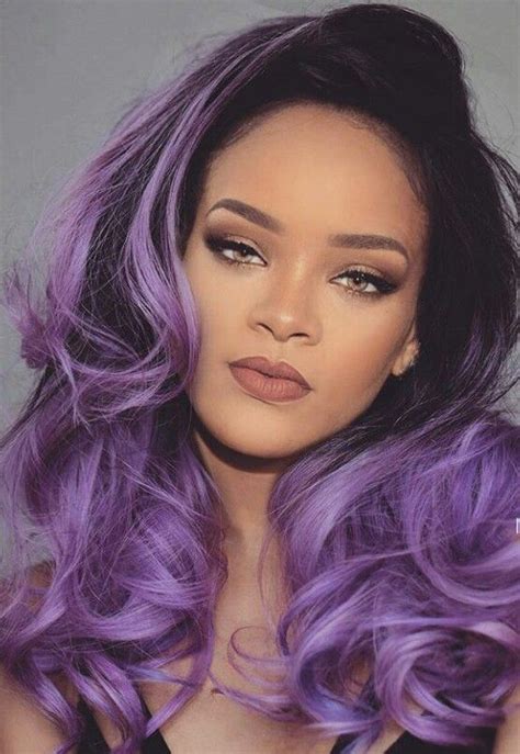 Purple Ombre Hair Violet Hair Rihanna Hairstyles Frontal Hairstyles