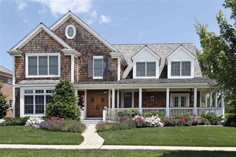 Suburban Home With Front Porch Stock Image Image Of Modern Brick