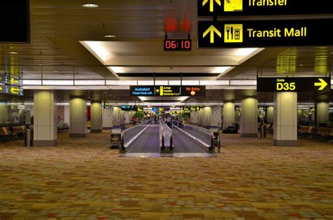 Interior Of Singapore Changi Airport Terminal Building Editorial Image