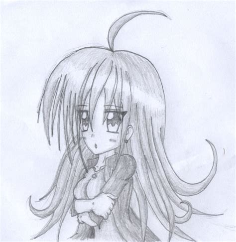 Anime Girl Pencil Drawing By Latiar027 On Deviantart
