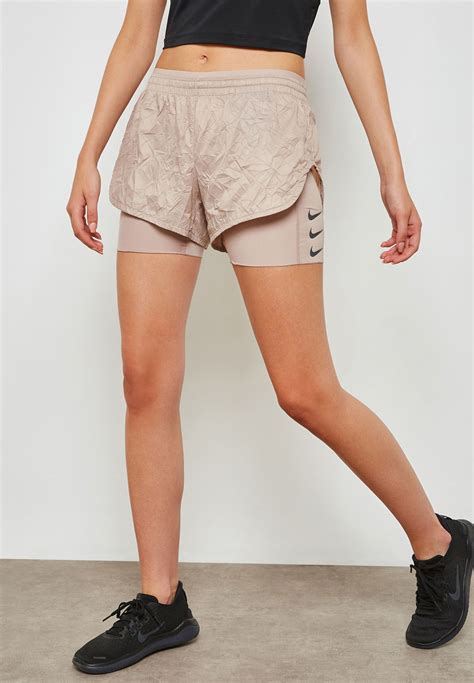 Buy Nike Beige Elevated 2in1 Run Division Shorts For Women In Mena
