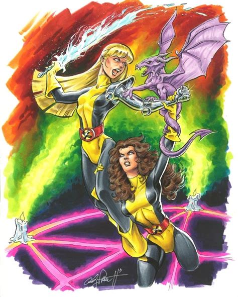 Magik Shadowcat And Lockheed By Andy Price Kitty Pryde Comic Art