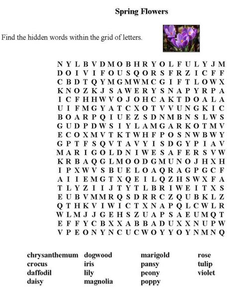 To find a puzzle you can drill down into the subjects below or use the side menu to list the games by age or difficulty. 7 Printable Spring Word Searches | KittyBabyLove.com