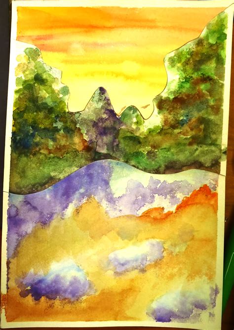 Abstract watercolor painting inspirational canvas wall art for living room bedroom decoration painting expressive landscapes: The smARTteacher Resource: Abstract Watercolour Landscapes