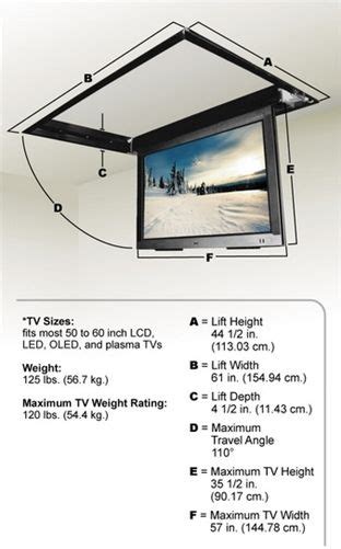 The open top design of the mounting bracket allows for tvs up to 3.75 when there is a ceiling. Motorized Drop Down Ceiling TV Bracket the lift can ...