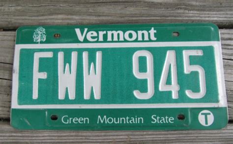 Vermont Green Mountain State License Plate