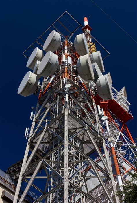 Telecommunication Antennas Stock Image Image Of Bottom 38351157