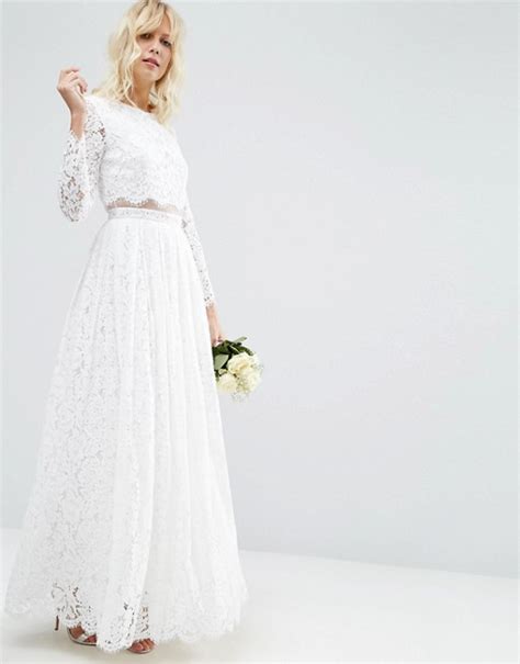 Wedding dresses └ wedding & formal wear └ specialty └ clothing, shoes & accessories all categories antiques art automotive asos bridal elizabeth beaded bodice open back wedding dress size 4. ASOS BRIDAL Lace Long Sleeve Maxi Prom Dress | ASOS