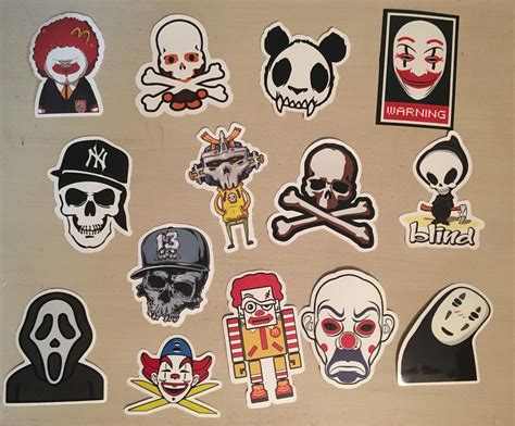 Creepy Scary Stickers Etsy