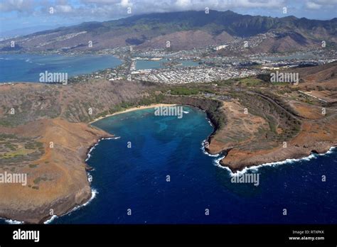 Aerial View Of Hanauma Bay Oahu Hawaii Usa Stock Photo Alamy