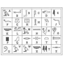 Gratis buchstaben alphabet zum downloaden und ausmalen. Hieroglyphen Alphabet Zum Ausdrucken