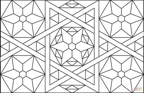 Islamic Mosaic Coloring Pages Welcome To Dover Publications Pattern