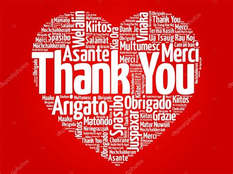 Thank You In Many Languages Love Heart — Stock Vector © Dizanna 101148562