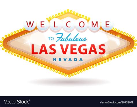 Welcome To Fabulous Las Vegas Sign Royalty Free Vector Image