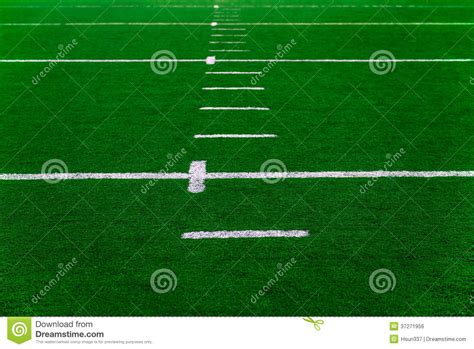 Fifty yard line on american football field. Football Field Royalty Free Stock Image - Image: 37271956