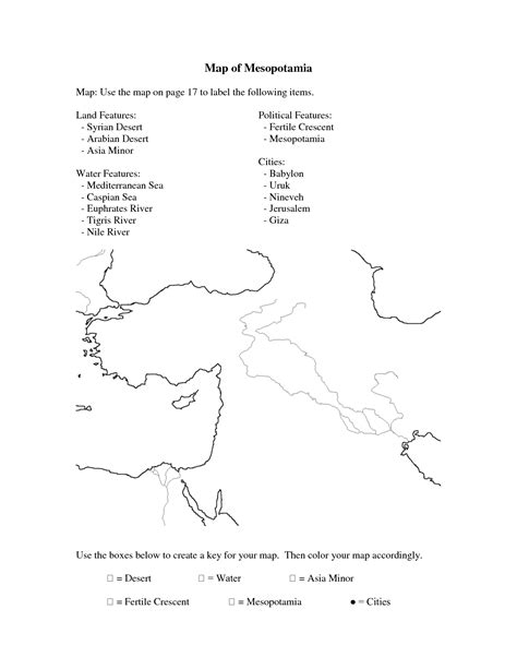 Maxim Worksheet Map Of Mesopotamia Worksheet Answers